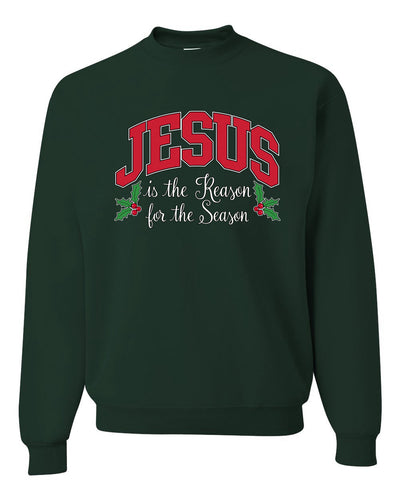 Jesus Is The Reason For The Season, Religious Christian Holiday Christmas Design, Ugly Christmas Sweater, Crewneck Sweatshirts