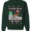 Dachshund Through The Snow, Cute Dog Christmas Sweater, Ugly Christmas Unisex Sweater, Crewneck Sweatshirts