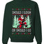 Should I Sleigh Or Should I Go, 80s Rock n' Roll Song, Electric Guitar, Ugly Christmas Unisex Sweater, Crewneck Sweatshirts
