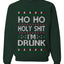 Ho Ho I'm Drunk, Funny Humor Christmas Unisex Sweater, Ugly Christmas Crewneck Sweatshirts