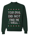 Your Email Did Not Find Me Well, Funny Office Humor Christmas Unisex Sweater, Ugly Christmas Crewneck Sweatshirts