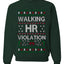 Walking HR Violation, Funny Office Humor Christmas Unisex Sweater, Ugly Christmas Crewneck Sweatshirts