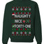 Naughty Nice 41, Ugly Christmas Unisex Sweater List, Extra Festive, Crewneck Sweatshirts