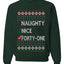 Naughty Nice 41, Simple List, Ugly Christmas Unisex Sweater, Funny Meme, Crewneck Sweatshirts