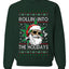 Rollin' Into The Holidays Christmas Sweater, Ugly Christmas Unisex Sweater, Crewneck Sweatshirts