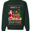 Here's A Big Package For You Santa Christmas Sweater, Unisex Ugly Christmas Crewneck Sweatshirts
