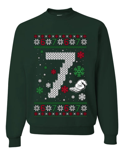 Christmas 7 Meme, Unisex Ugly Christmas Crewneck Sweatshirts