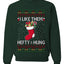 Hefty And Hung Christmas Sweater, Funny Unisex Ugly Christmas Crewneck Sweatshirts