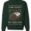She Loves my Yule Log, Unisex Ugly Christmas Sweater Crewneck Sweatshirts