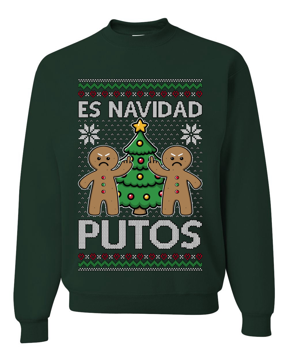 Es Navidad Putos, Unisex Ugly Christmas Sweater, Crewneck Sweatshirts
