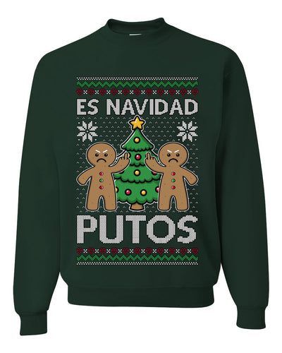 Es Navidad Putos, Unisex Ugly Christmas Sweater, Crewneck Sweatshirts