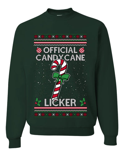 Official Candy Cane Licker, Unisex Ugly Christmas Sweater, Crewneck Sweatshirts