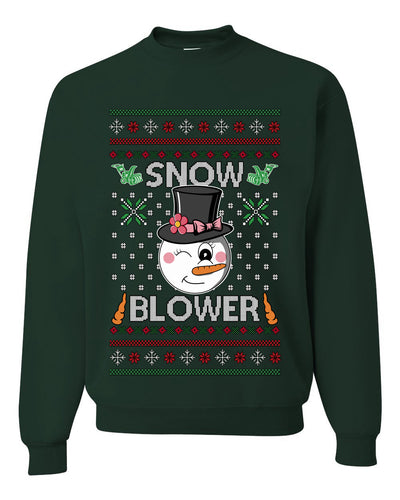 Snow Blower, Funny Unisex Ugly Christmas Crewneck Sweatshirts