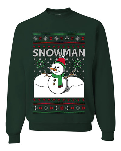 Snowman, Unisex Ugly Christmas Sweater Crewneck Sweatshirts
