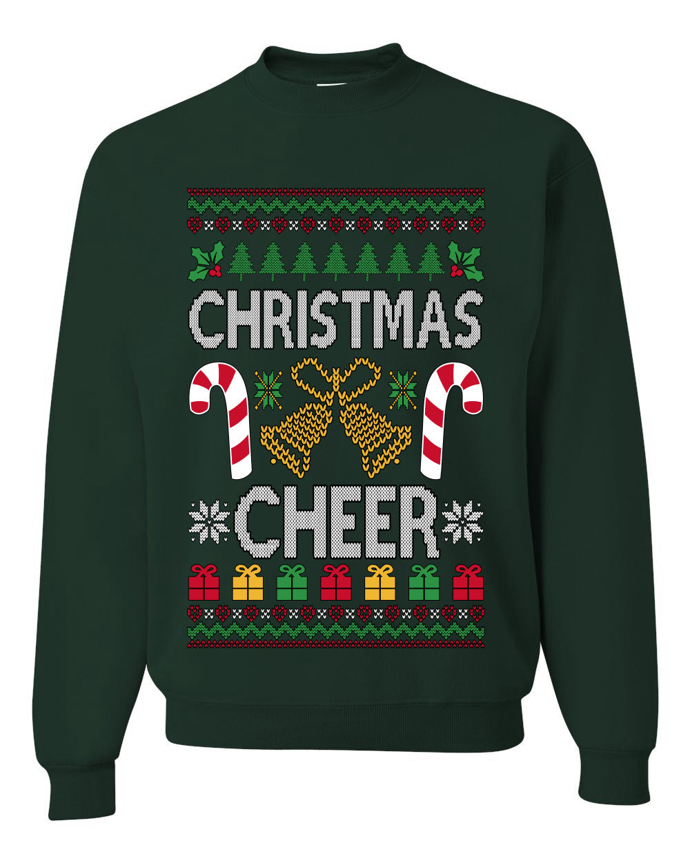 Christmas Cheer, Unisex Ugly Christmas Sweater, Crewneck Sweatshirts