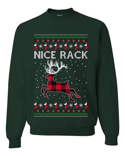 Nice Rack Well Hung, Unisex Ugly Christmas Sweater, Crewneck Sweatshirts