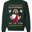 Disappointments All Of You Jesus, Unisex Ugly Christmas Sweater Crewneck Sweatshirts
