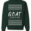 G.O.A.T. God Over All Things, Unisex Ugly Christmas Sweater Crewneck Sweatshirts