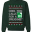 Oh... This Calls for A Spreadsheet, Unisex Ugly Christmas Sweater Crewneck Sweatshirts