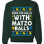 Deck The Halls With Matzo Balls Hanukkah, Unisex Ugly Christmas Sweater Crewneck Sweatshirts