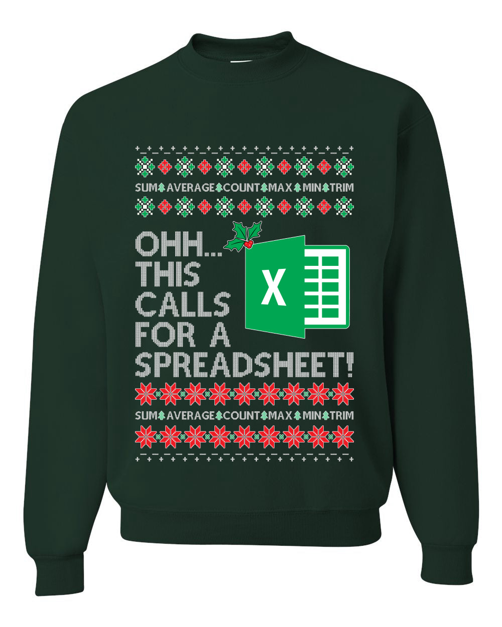 Ohh This Calls For A Spreadsheet Office, Unisex Ugly Christmas Sweater Crewneck Sweatshirts