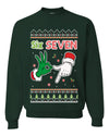 6 7 Christmas Hands, Unisex Ugly Christmas Sweater Crewneck Sweatshirts
