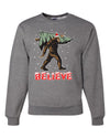 Believe Sanata Sasquatch Bigfoot Merry Christmas Merry Christmas Unisex Crewneck Graphic Sweatshirt