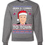 Biden is Coming to Town Merry Ugly Christmas Sweater Unisex Crewneck Graphic Sweatshirt