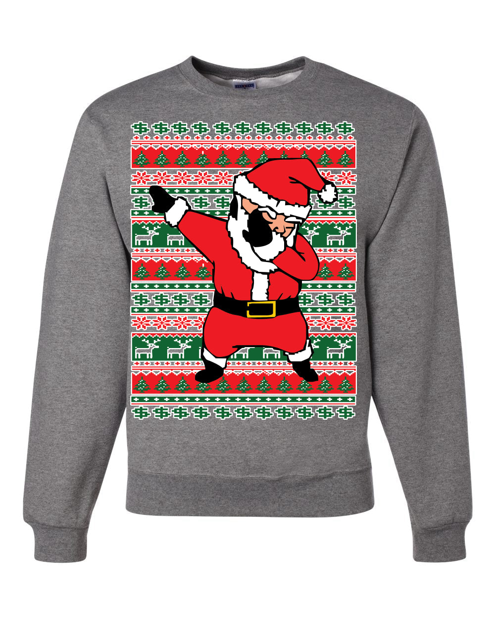 Dabbing Gold Belt Santa Ugly Christmas Sweater Unisex Crewneck Sweatshirt