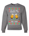 It's The Most Wonderful Time for a Beer Merry Ugly Christmas Sweater Unisex Crewneck Graphic Sweatshirt