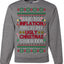 Due to Inflation This is My Ugly Christmas Sweater | Funny Ugly Christmas Sweater Crewneck Sweatshirt