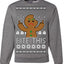 Bite This Funny Gingerbread Cookie Middle Finger Ugly Christmas Sweater Crewneck Sweatshirt