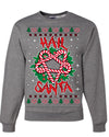 Hail Santa Funny Satanic Candy Devil Heavy Metal Satan Ugly Christmas Sweater Crewneck Sweatshirt