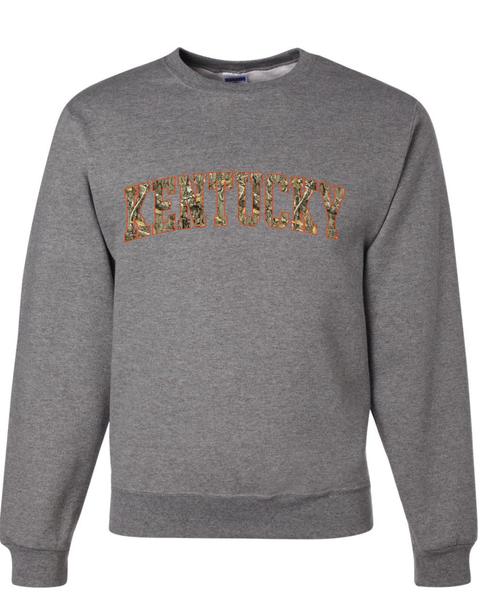 Kentucky  Camo Fill Orange Outline Sweater, Unisex Crewneck Sweatshirts