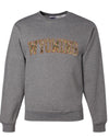 Wyoming  Camo Fill Orange Outline Sweater, Unisex Crewneck Sweatshirts