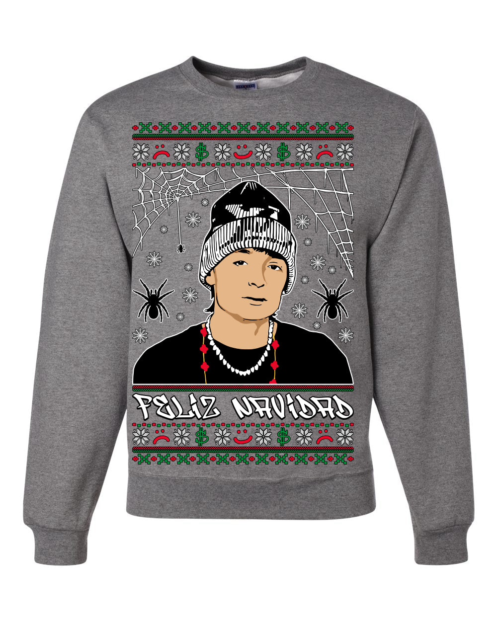 Peso Feliz Navidad Pluma Ugly Christmas Sweater Unisex Crewneck Sweatshirt