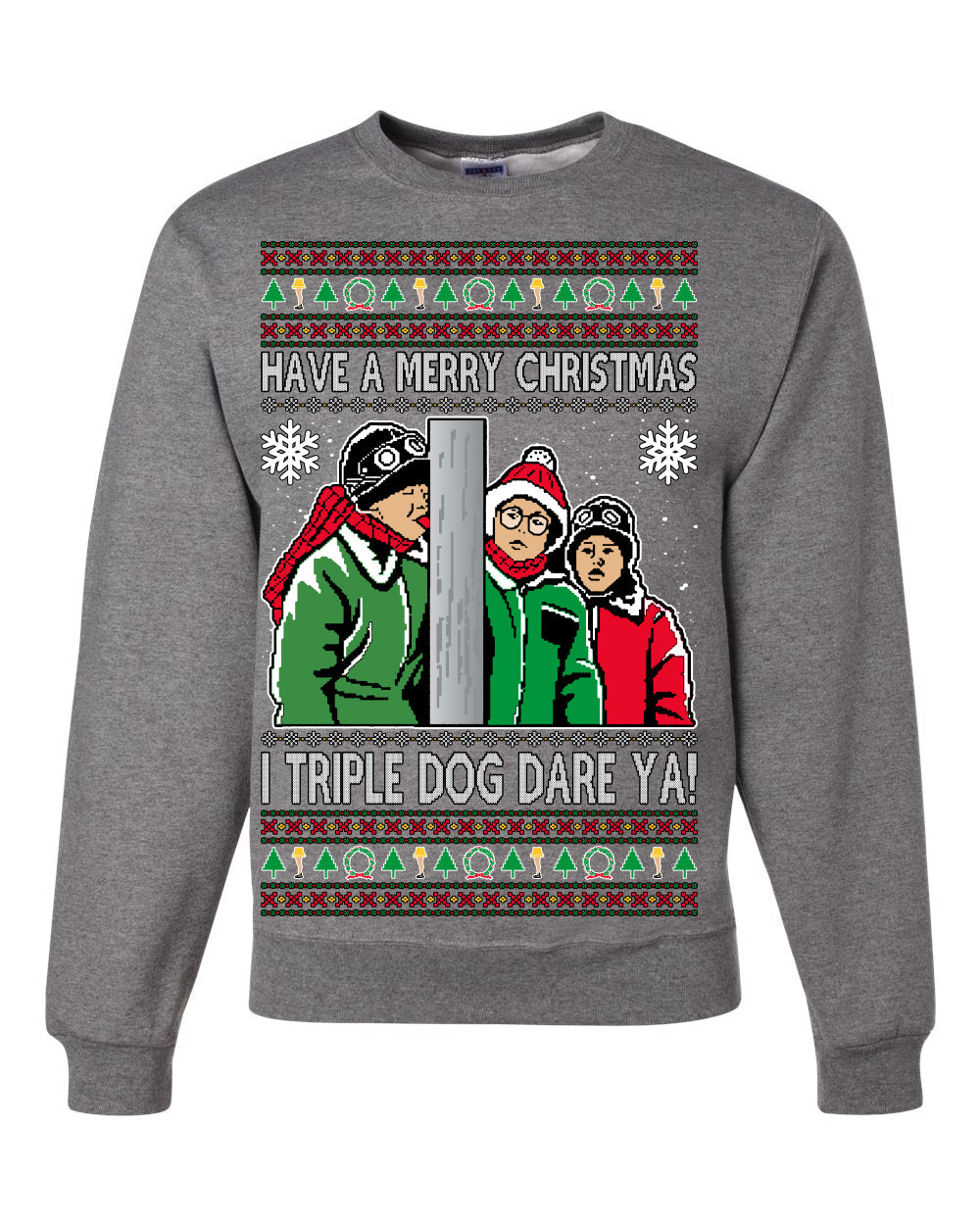 I Triple Dog Dare Ya Merry Story Ugly Christmas Sweater Unisex Crewneck Sweatshirt