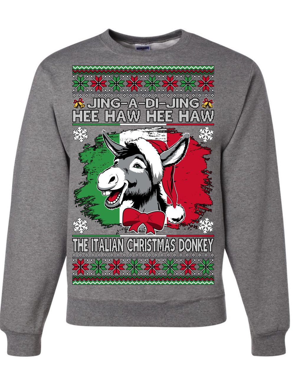Jing a Di Jing Dominick the Italian Christmas Donkey Ugly Christmas Sweater