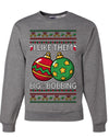 Big and Bobbing, Funny Unisex Ugly Christmas Sweater Crewneck Sweatshirts