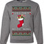 Hefty And Hung Christmas Sweater, Funny Unisex Ugly Christmas Crewneck Sweatshirts
