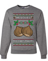 He Loves my Chestnuts, Unisex Ugly Christmas Sweater Crewneck Sweatshirts