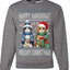 Happy Hanukkat Meowy Christmas, Unisex Ugly Christmas Sweater, Crewneck Sweatshirts