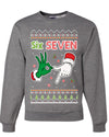 6 7 Christmas Hands, Unisex Ugly Christmas Sweater Crewneck Sweatshirts