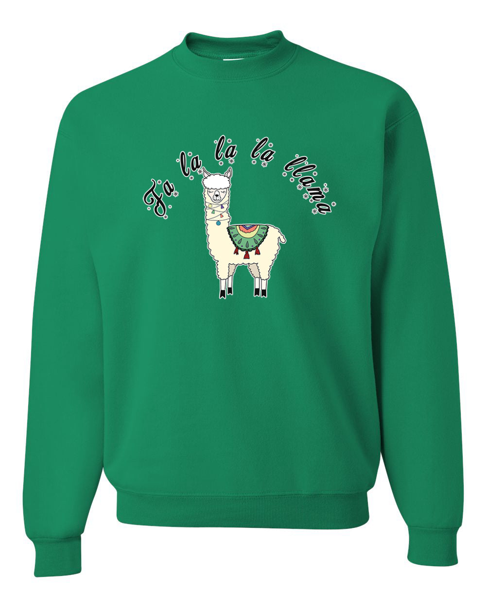 Fa la la la llama Xmas Ilama Merry Christmas Unisex Crewneck Graphic Sweatshirt