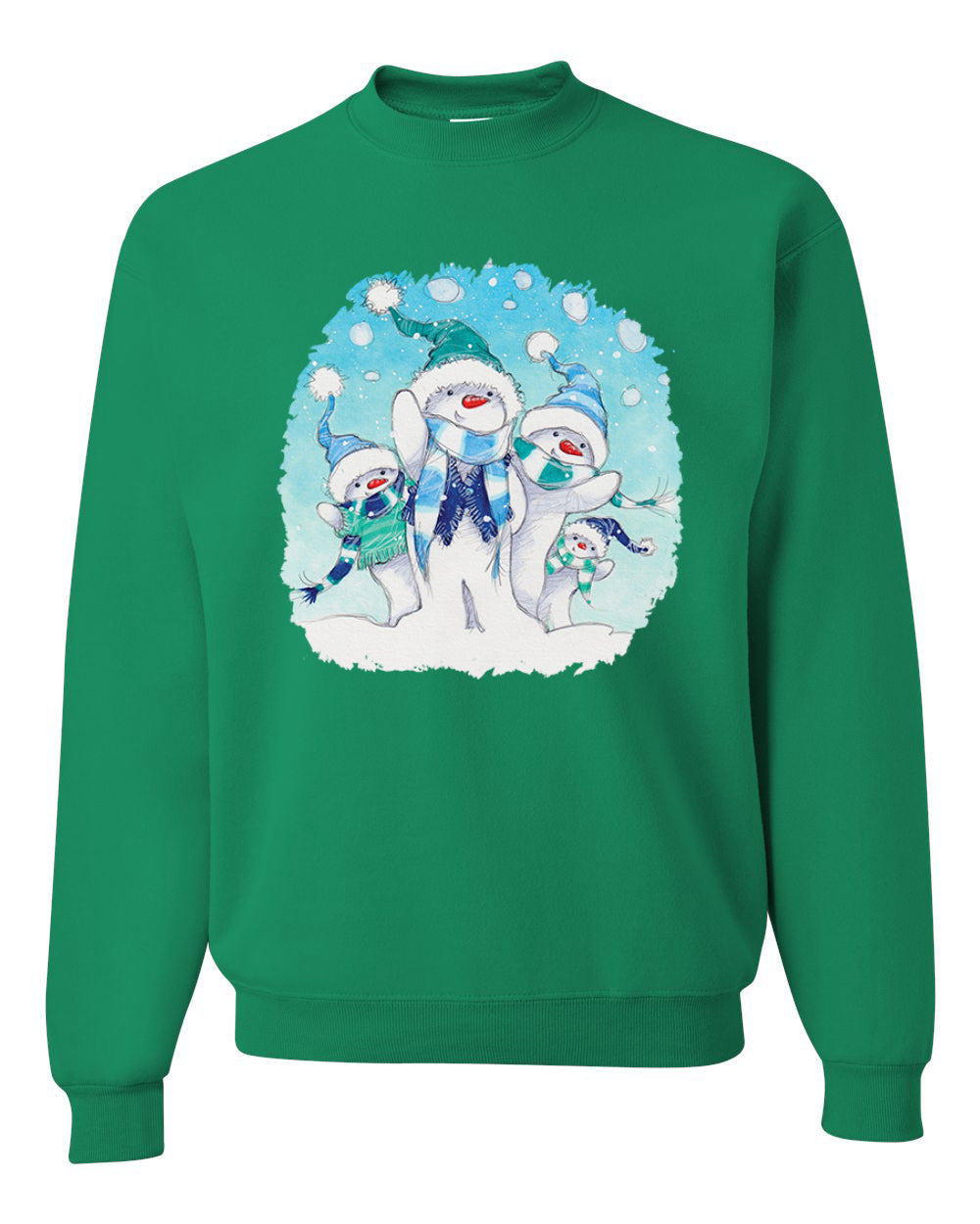 Snowman Family Xmas Merry Christmas Unisex Crewneck Graphic Sweatshirt