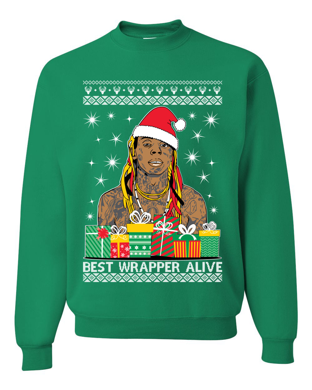 Favorite Wrapper Lil Wayne  Ugly Christmas Sweater Unisex Crewneck Sweatshirt