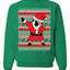 Dabbing Gold Belt Santa Ugly Christmas Sweater Unisex Crewneck Sweatshirt