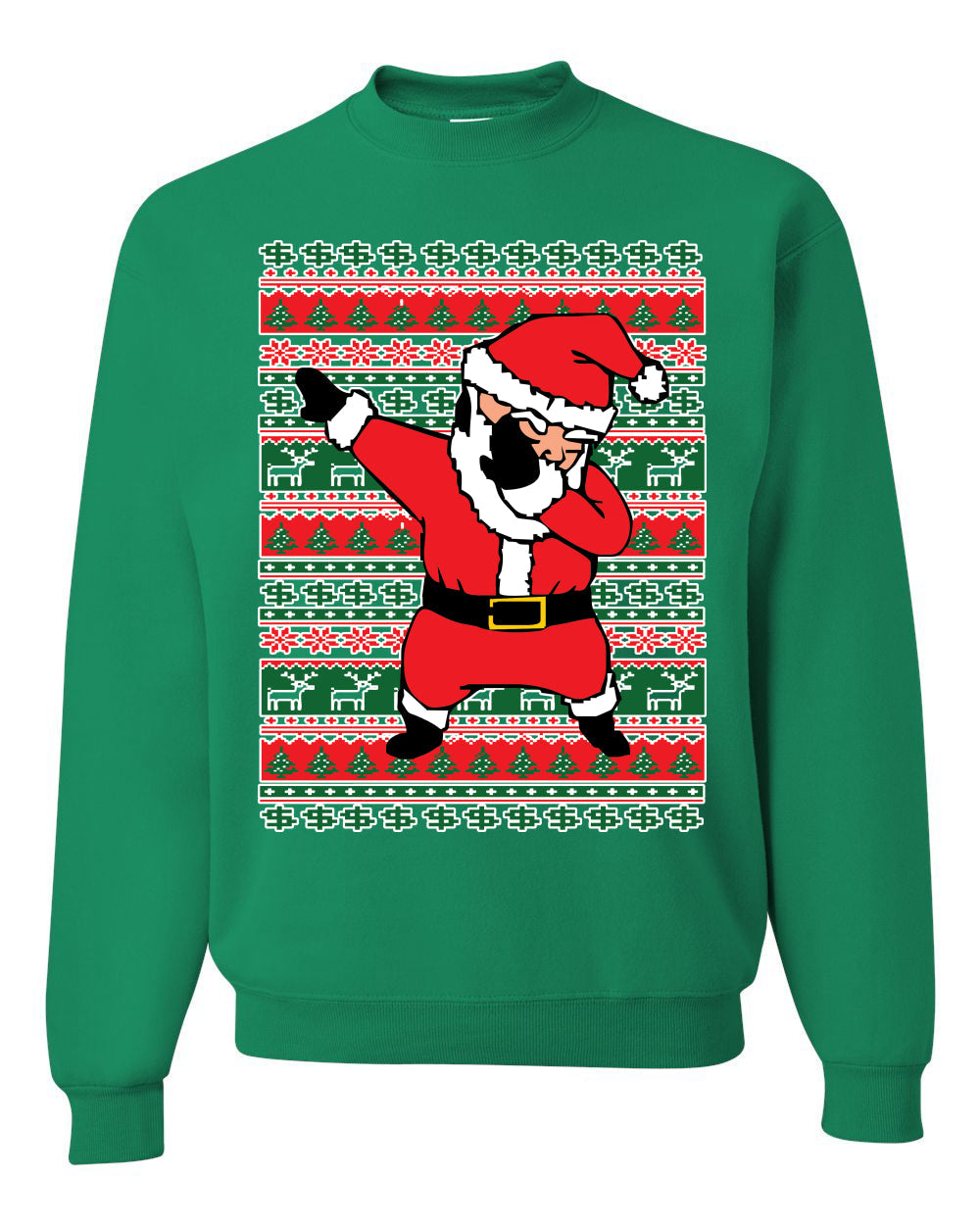 Dabbing Gold Belt Santa Ugly Christmas Sweater Unisex Crewneck Sweatshirt