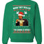 Leo Laughing Dank Meme When They Realize The Eggnog is Spiked Merry Ugly Christmas Sweater Unisex Crewneck Graphic Sweatshirt