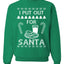 I Put Out For Santa Cookies And Milk White Ugly Christmas Sweater Unisex Crewneck Sweatshirt